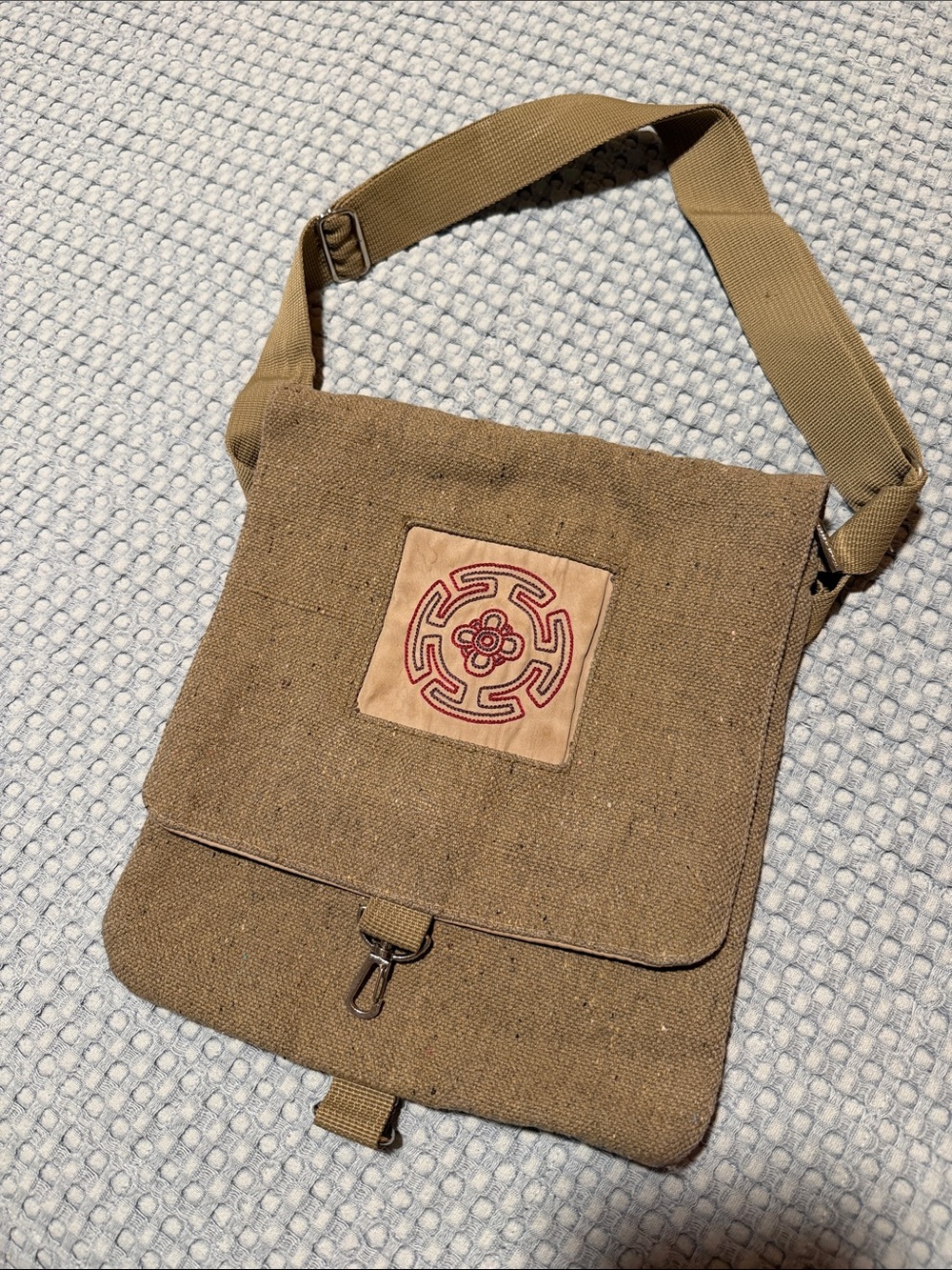 Crossbody Messenger Bag in Brown